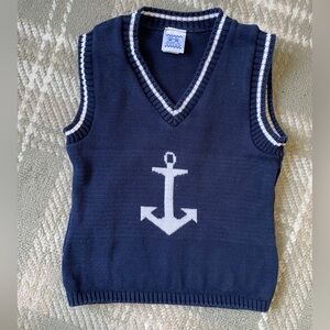 VTG Kelly’s Kids cotton anchor sweater vest S